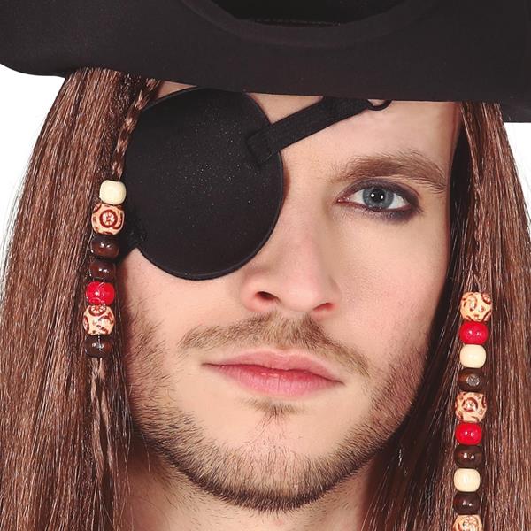 Pala Pirata Aventureiro Preta em Tecido