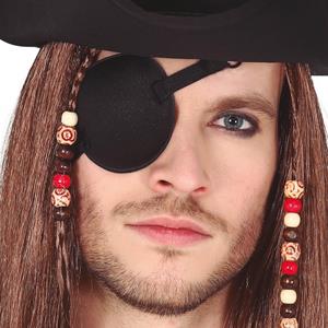 Pala Pirata Aventureiro Preta em Tecido