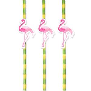 Palhinhas às Riscas Flamingos, 8 unid.