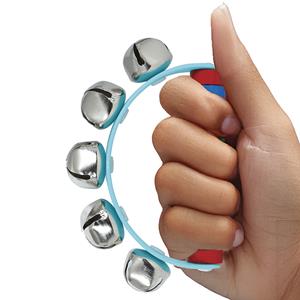 Pandeireta Meia Lua de Madeira Multicolor com Guizos