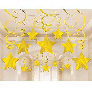 Pêndulos Estrelas Douradas, 30 unid.