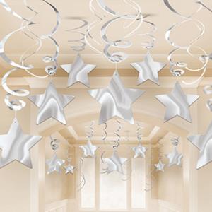 Pêndulos Estrelas Prateadas, 30un