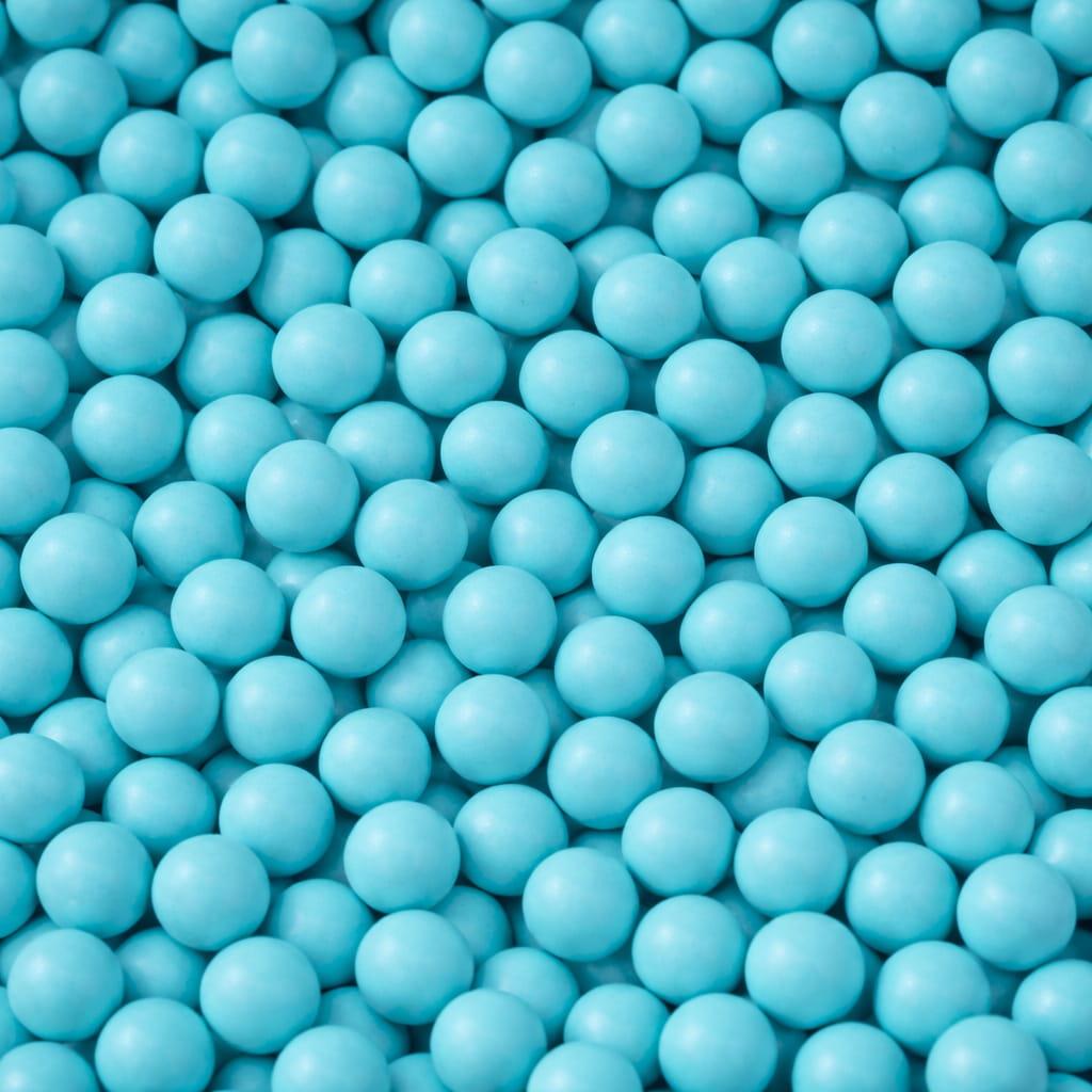 Pérolas de Chocolate Azul Claro, 65 gr.