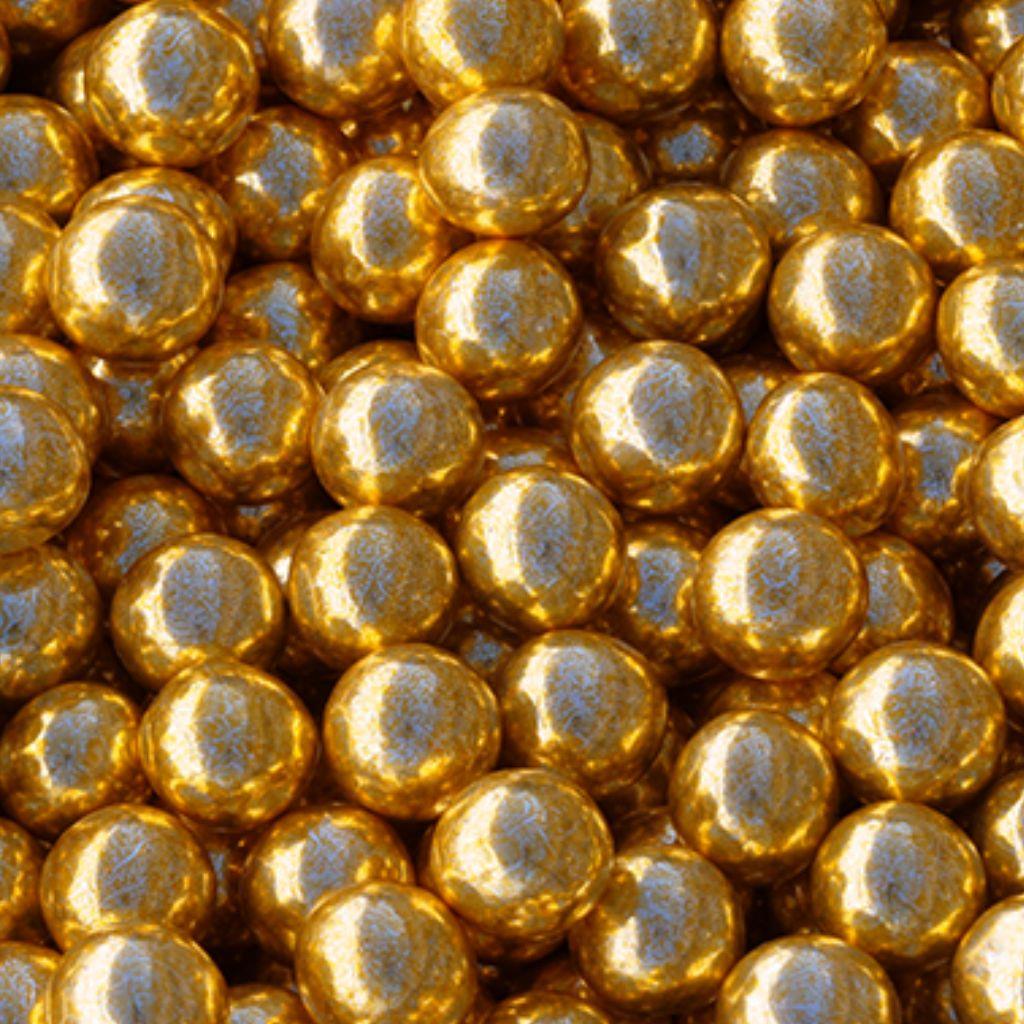 Pérolas Crocantes Dourado Vintage, 100 gr.