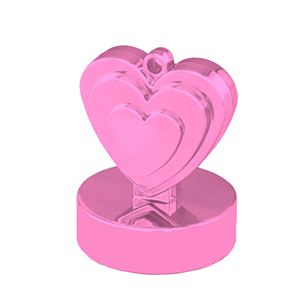 Peso Balões Coração Rosa Pérola