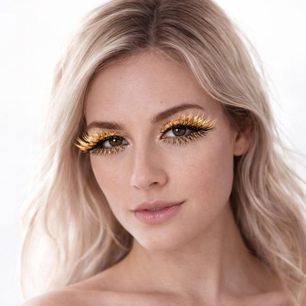 Pestanas Postiças Douradas