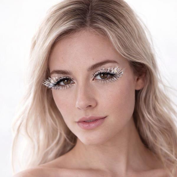 Pestanas Postiças Prateadas