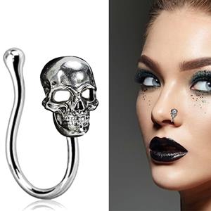 Piercing Falso Nariz com Caveira