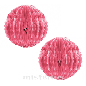 Pompons Papel Rosa, 2 Unid.