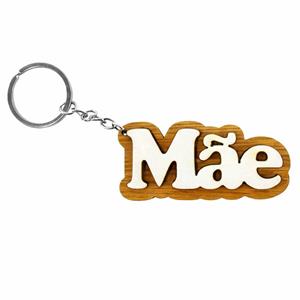 Porta-Chaves Mãe 3D em Madeira