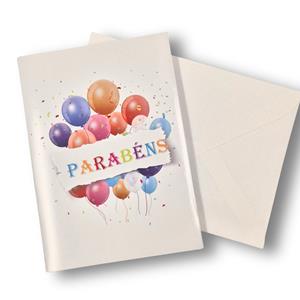 Postal Parabéns Multicolor