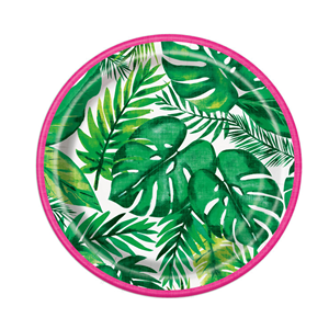 Prato Folhas Tropicais em Papel, 17 cm, 8 unid.