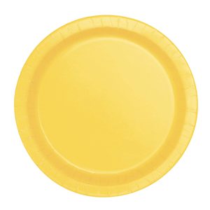 Prato Papel Peq. Amarelo, 20 Unid.