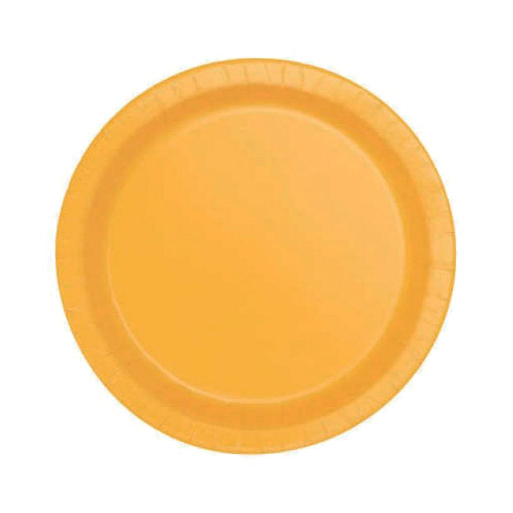Pratos Amarelo, 17 cm, 8 unid.