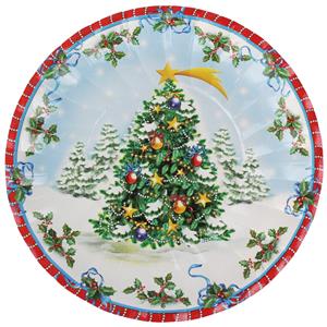 Pratos Árvore de Natal, 23 cm, 10 unid.