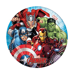 Pratos Avengers, 8 Unid.
