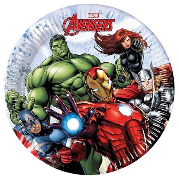 Pratos Avengers Infinity Stones, 20 cm, 8 unid.