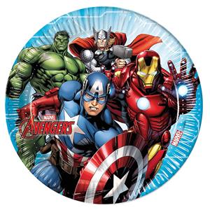 Pratos Avengers Marvel, 23 cm, 8 unid.