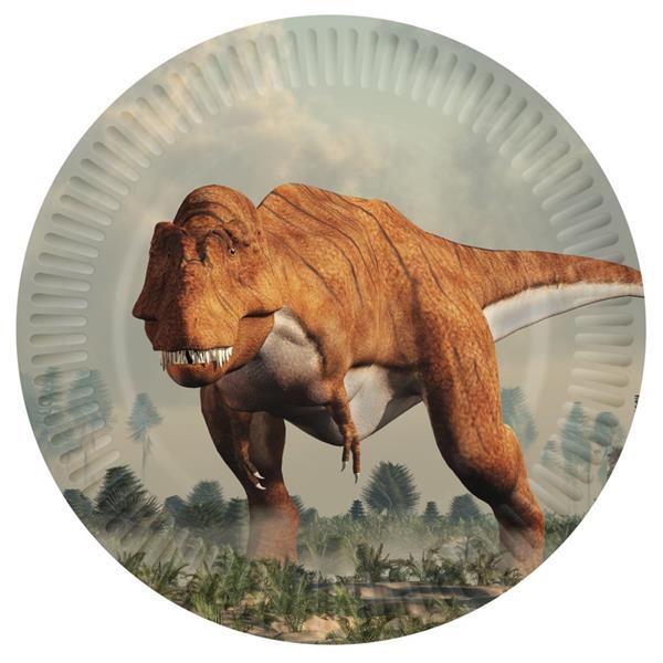 Pratos Dinossauros, 23 cm, 8 unid.