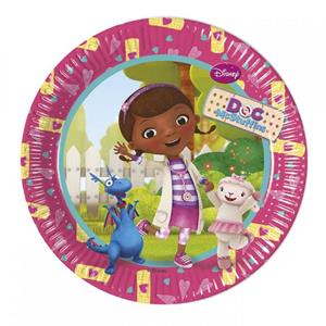 Pratos Dra. Brinquedos 20cm, 8 unid.
