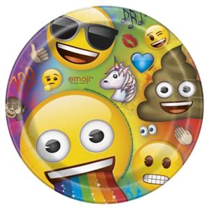 Pratos Emoji Rainbow Fun, 22 cm, 8 unid.