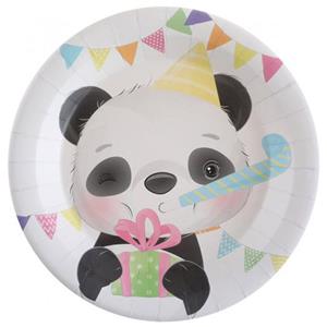 Pratos Festa Panda, 22 cm, 10 unid.