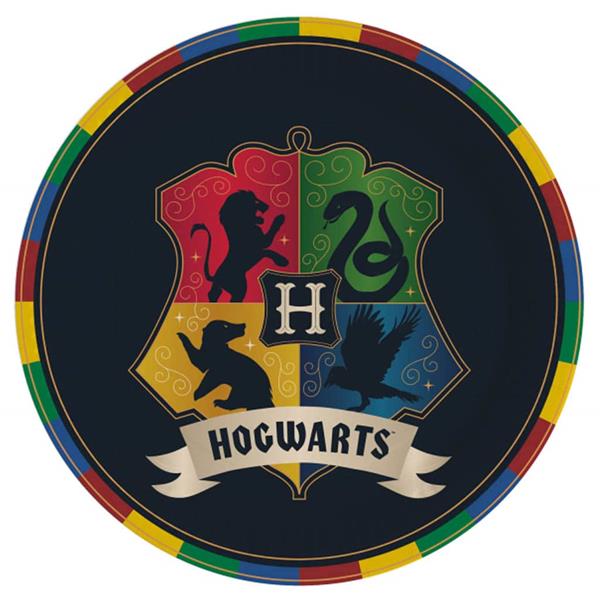 Pratos Harry Potter Hogwarts Houses, 23 cm, 8 unid.