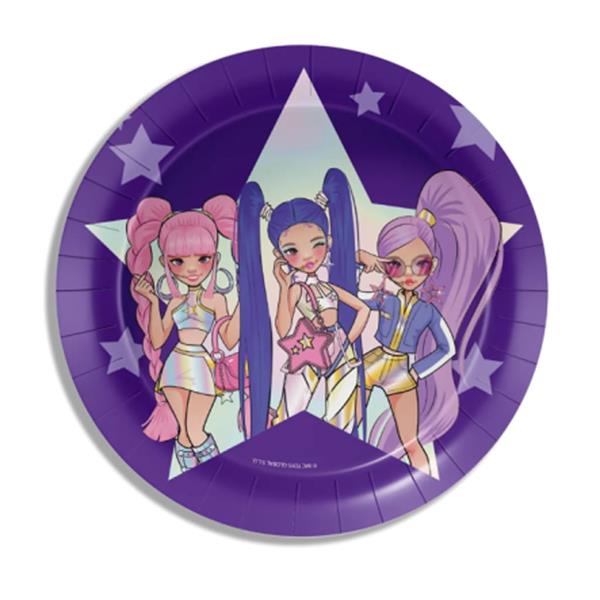 Pratos K-Pop Idol, 18 cm, 8 unid.