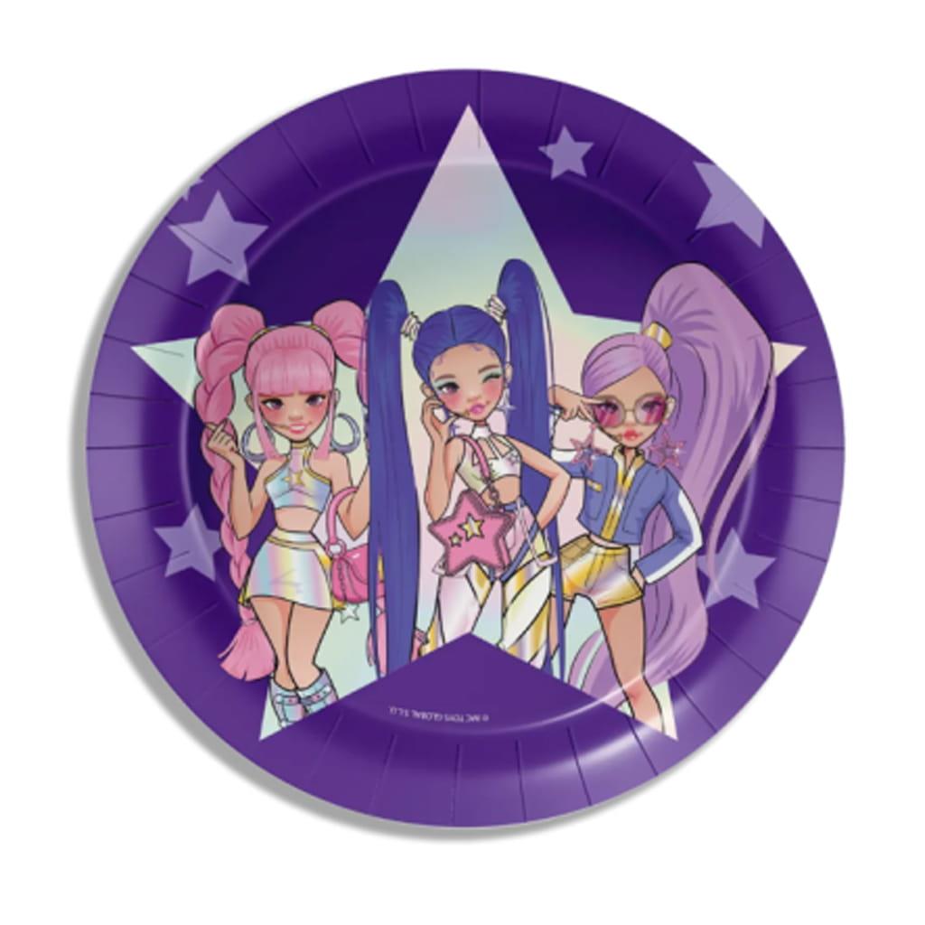 Pratos K-Pop Idol, 18 cm, 8 unid.