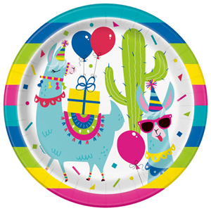 Pratos Lama Birthday, 22 cm, 8 unid.