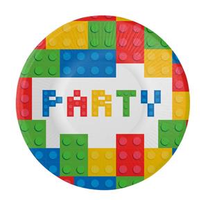 Pratos Lego Block Party, 18 cm, 8 unid.