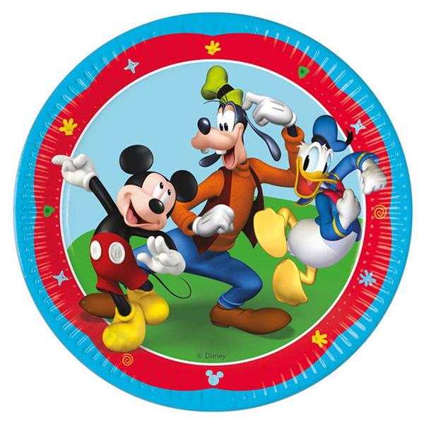 Pratos Mickey e os Amigos, 23 cm, 8 unid.