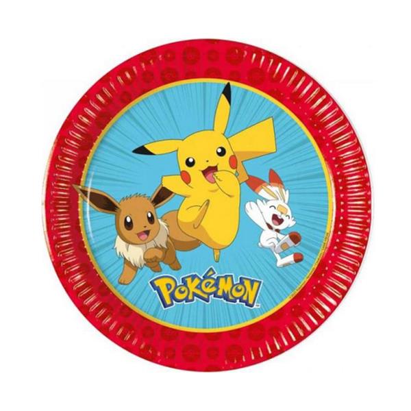 Pratos Pokémon Next Generation, 20 cm, 8 unid.