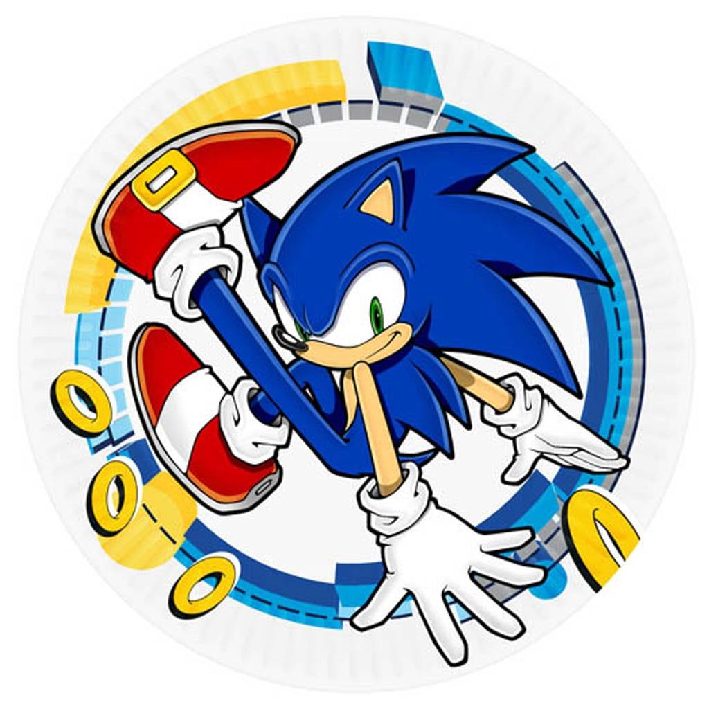 Pratos Sonic The Hedgehog, 23 cm, 8 unid.