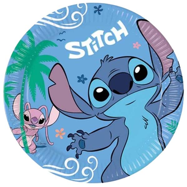 Pratos Stitch, 22 cm, 8 unid.