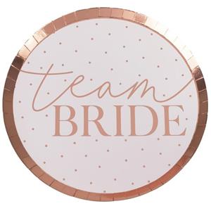 Pratos Team Bride Rosa Gold, 24 cm, 8 unid.