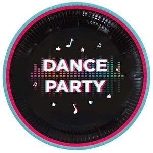 Pratos Tik Tok Dance Party, 23 cm, 8 unid.