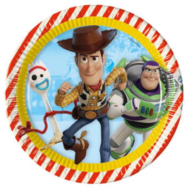 Pratos Toy Story, 23 cm, 8 unid.