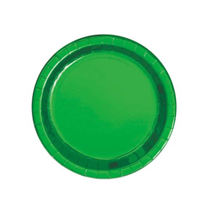 Pratos Verdes Metalizados 17 Cm, 8 Unid.