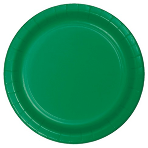 Pratos Verdes em Papel, 22 Cm, 16 unid.
