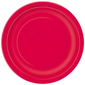Pratos Vermelhos, 22 cm, 8 unid.
