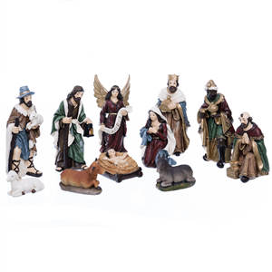 Presépio de Natal, Poliresina, 11 Figuras, 12 Cm