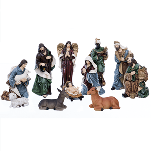 Presépio de Natal, Poliresina, 11 Figuras, 16 Cm