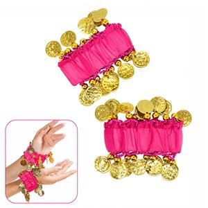 Pulseiras Dança do Ventre Rosa com Moedas
