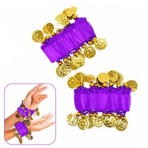 Pulseiras Dança do Ventre Roxas com Moedas
