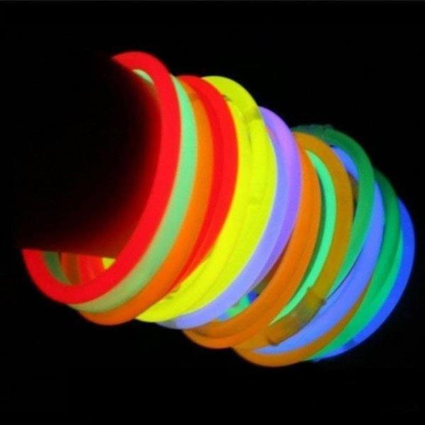 Pulseiras Glow Fluorescentes, 50 unid.