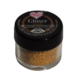Purpurina Comestível Glitter Dourada, 5 gr