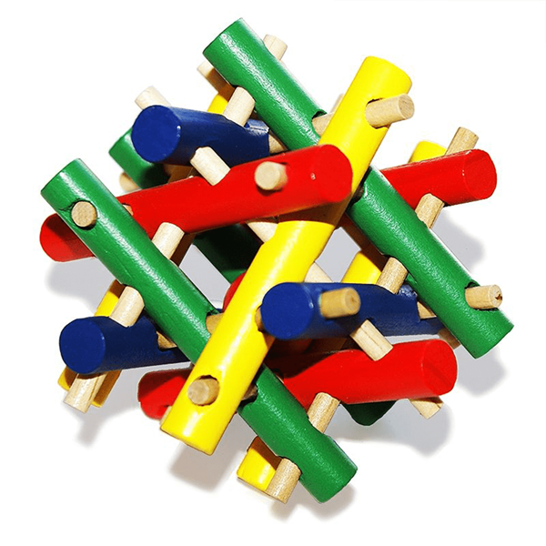 Puzzle 3D Madeira Sticks Coloridos