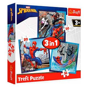 Puzzles 3 em 1 Spiderman Marvel