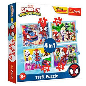 Puzzles 4 em 1 Spidey Marvel Puzzles 4 em 1 Spidey Marvel